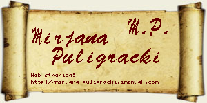 Mirjana Puligrački vizit kartica